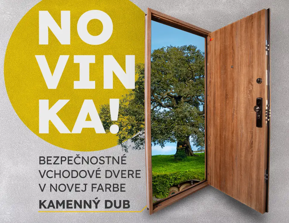 Bezpečnostné dvere HiSec v novej, jedinečnej farbe Kamenný dub!